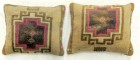 Pair of Turkish Pilllows with Pops of Pink No. p3906