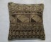 Tribal Ersari Neutral Color Rug Pillow No. p3914