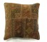 Rustic Persian Patchwork Rug Pillow No. p3996