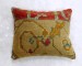 Antique Oushak Rug Pillow No. p4197