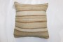Striped Kilim Brown White Pillow No. p4965