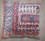 Large Square Navy Malayer Rug Pillow No. p5199