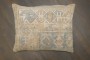 Large Light Blue Khaki Worn Rug Pillow No. p5219