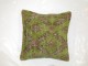 Green and Pink Turkish Rug Pillow No. p819