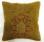 Green Gold Antique Oushak Rug Pillow No. r5875t