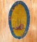 Yellow Oval Chinese Art Deco Small Rug No. r4936