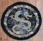 Round Dragon Chinese Distressed Rug No. r5449