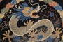 Round Dragon Chinese Distressed Rug No. r5449