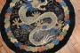 Round Dragon Chinese Distressed Rug No. r5449