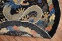 Round Dragon Chinese Distressed Rug No. r5449