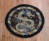 Round Dragon Chinese Distressed Rug No. r5449