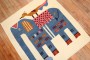 Elephant Pictorial Persian Kilim Wall Hanging No. r5664