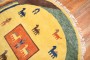 Round Persian Gabbeh Pictorial Rug No. r5715