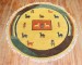 Round Persian Gabbeh Pictorial Rug No. r5715