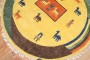 Round Persian Gabbeh Pictorial Rug No. r5715