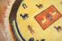 Round Persian Gabbeh Pictorial Rug No. r5715