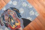 American Hooked Dog Rug No. r5716