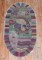 Distressed Oval Dragon Chinese Rug No. r5794
