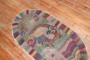 Distressed Oval Dragon Chinese Rug No. r5794