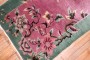 Chinese Art Deco Pink Green Rug No. r5913