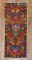 Colorful Turkish Floral Anatolian Mini Rug No. y1884