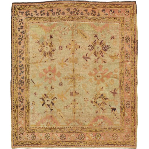 Antique Square Oushak Rug No. 10100