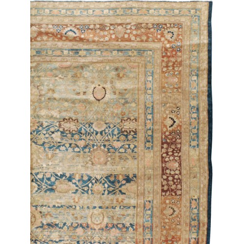 Antique Persian Abrashed Tabriz Rug No. 10318