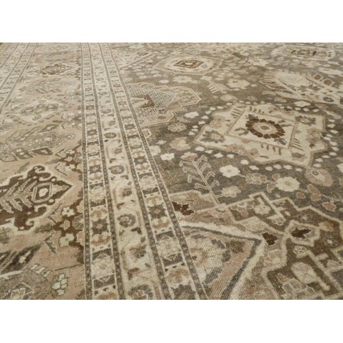 Slate Brown Antique Persian Tabriz Carpet No. 10319