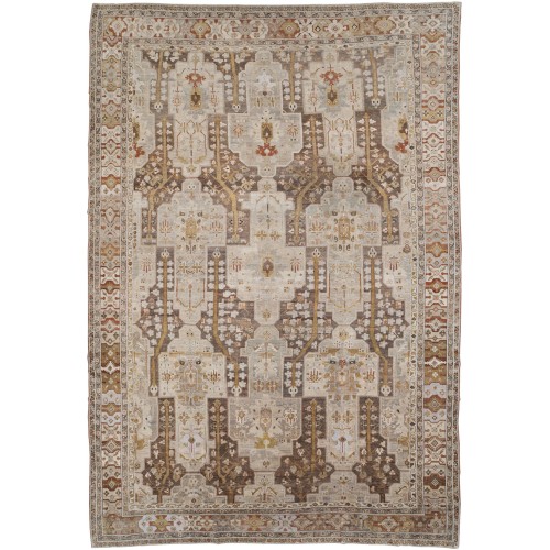 Gray Antique Persian Malayer Oversize Carpet No. 10320