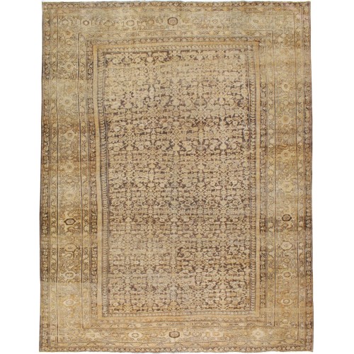 Brown Antique Persian Mahal Rug No. 10687