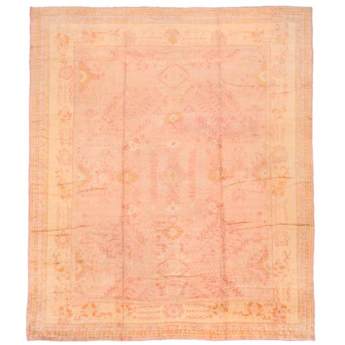 Large Pink Antique Oushak Rug No. 10697