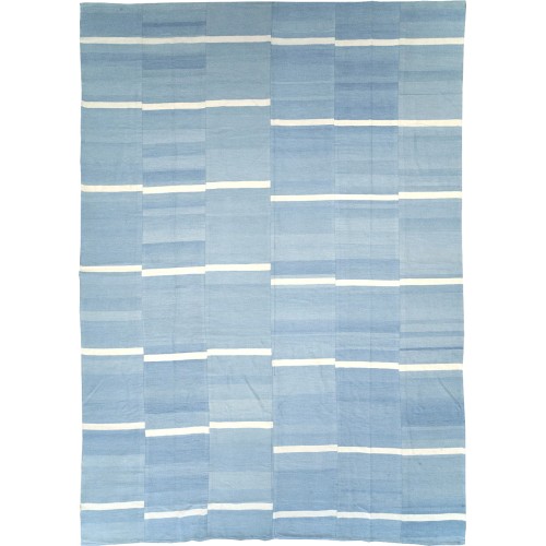 Oversize Blue White Kilim No. 10777