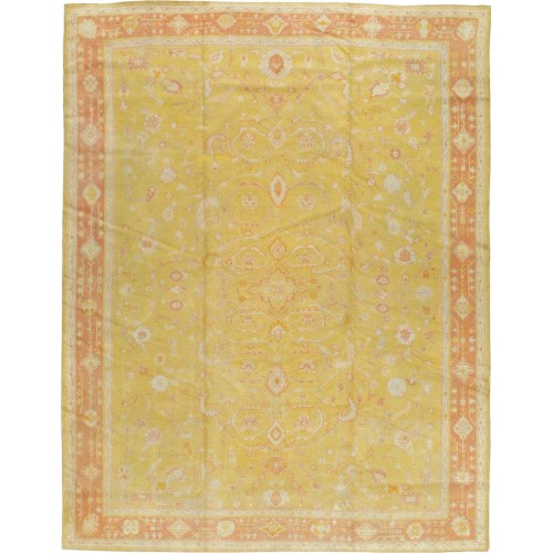 Yellow Coral Antique Oushak Rug No. 10791