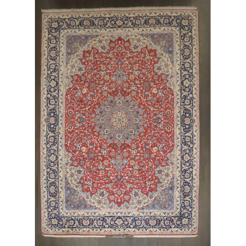 Antique Isfahan Abbas Tabandeh Master Weaver Rug No. 10812