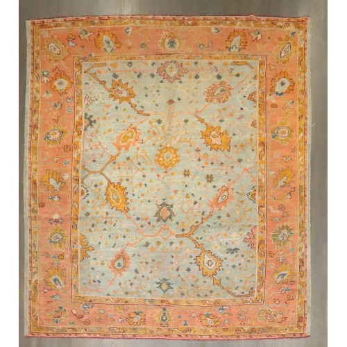 19th Century Antique Turkish Oushak Rug No. 10832