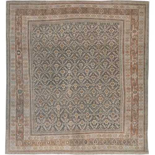 Large Square Antique Bibikabad Rug No. 10845