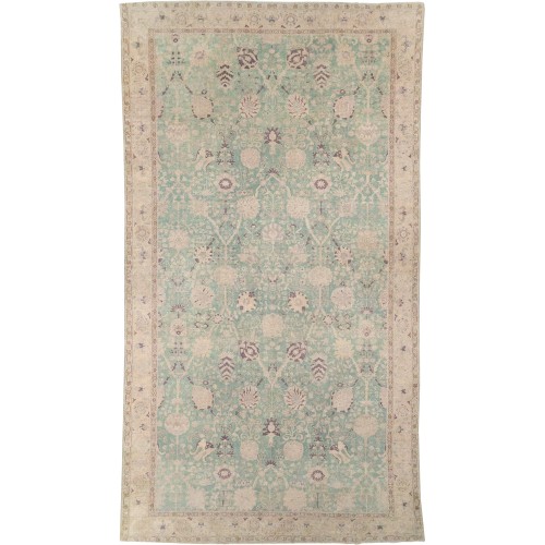 Green Oversize Antique Indian Rug No. 10850