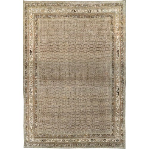 Gray Antique Persian Bibikabad Rug No. 10888