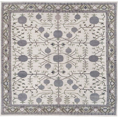 Pomegranate Square Khotan Neutral Oversize Carpet No. 10921