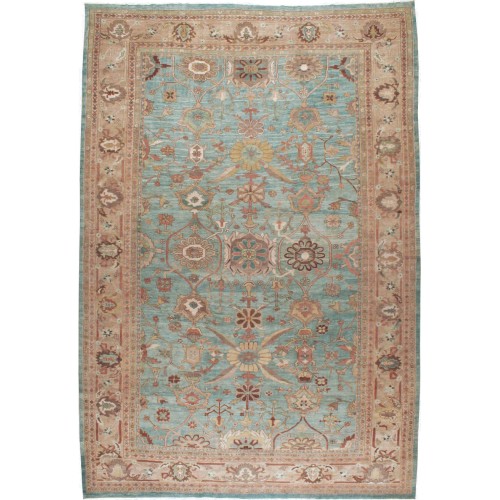 Sky Blue Vintage Inspired Sultanabad Carpet No. 10972