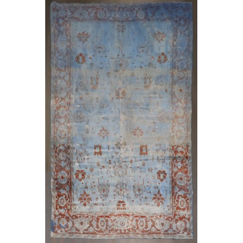 Blue Worn Turkish Overdye Rug No. 28690