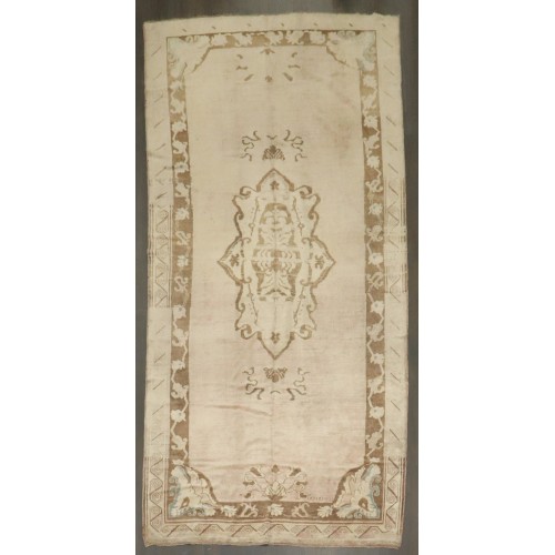 Vintage Blush color Turkish Gallery Rug No. 29925