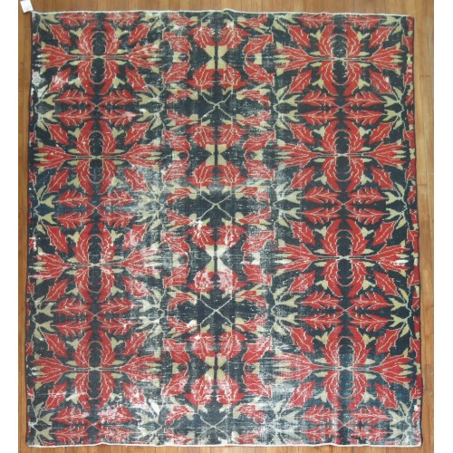 Turkish Deco Square Rug No. 30436