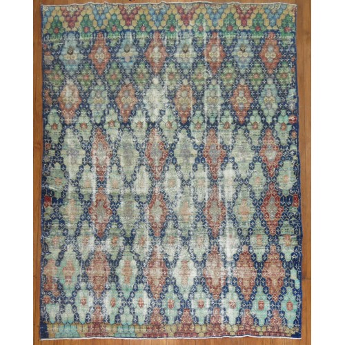 Blue VintageTurkish Deco Rug No. 30437