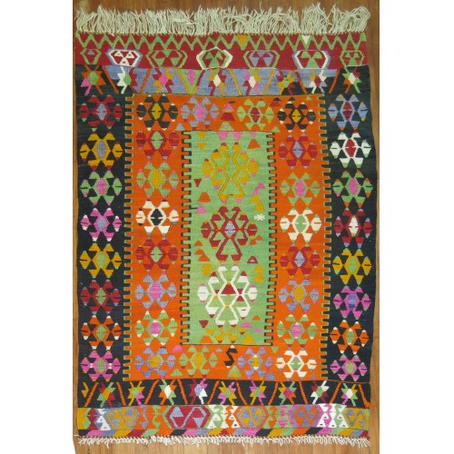 Colorful Turkish Kilim No. 30556