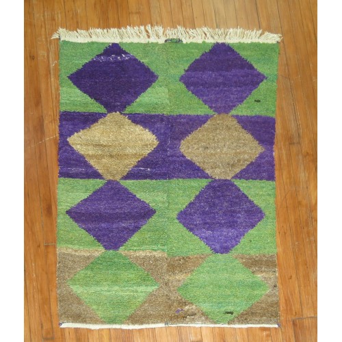 Green Purple Konya Shag Rug No. 30685
