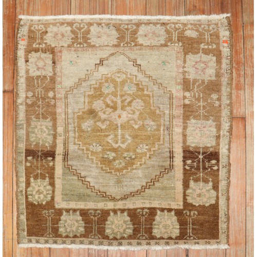 Square Vintage Turkish Anatolian Rug No. 30937
