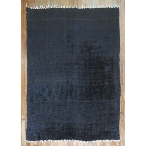 Angora Black Mohair Rug No. 31012
