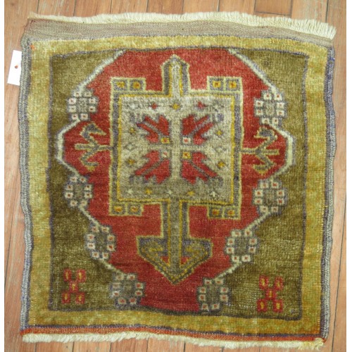 Vintage Turkish Square Mat No. 31061