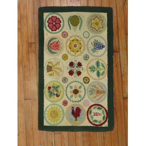 Pictorial American Hooked Rug No. 31317